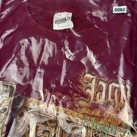 VTG Single Stitch 90’s Myan Jaguar Destination Shirt Belize Stone Temple - 2XL - Picture 7 of 7